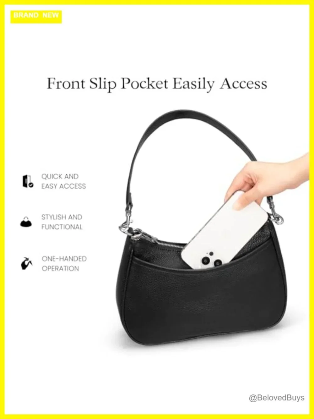Genuine Leather Crossbody Hobo Bag Anti Theft RFID Shoulder Purse